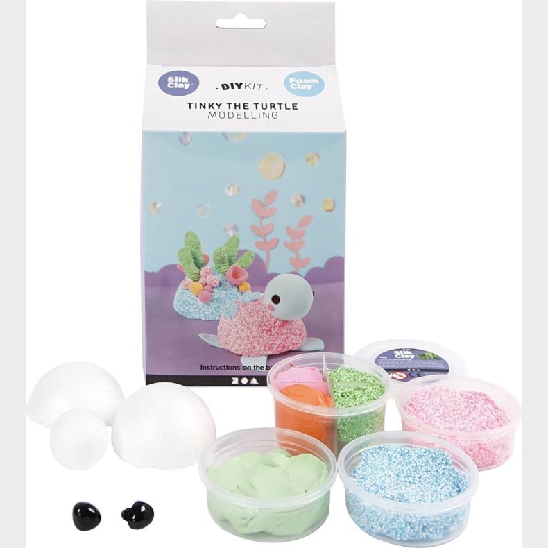 Diy Kit - Silk Clay Og Foam Clay - Skildpadden Tinky