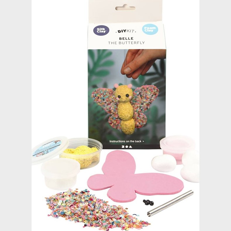 Diy Kit - Silk Clay Og Foam Clay - Sommerfuglen Belle