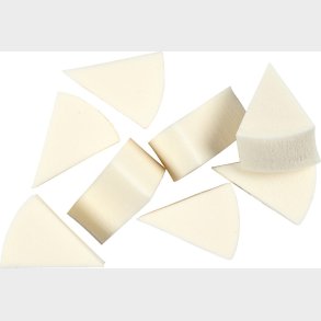 Skumsvampe Til Maling Og Makeup - Hvid - 40x25 Mm - 8 Stk