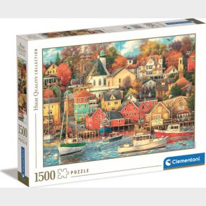 Clementoni Puslespil - Good Time Harbor - High Quality - 1500 Brikker