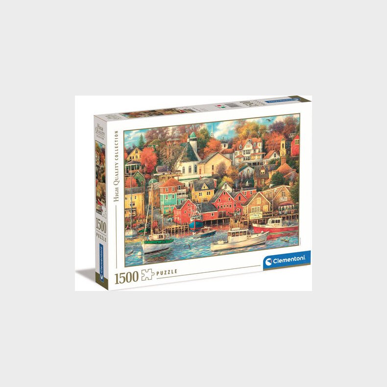 Clementoni Puslespil - Good Time Harbor - High Quality - 1500 Brikker