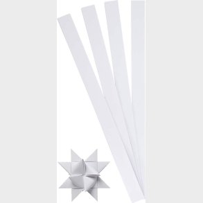 Stjernestrimler - L 45 Cm -  6,5 Cm - B 15 Mm - Hvid - 100 Strimler