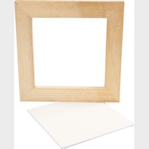 Trramme M. Malerplade - D 1,5 Cm - Str. 20,8x20,8 Cm - Hvid - 1 Stk.