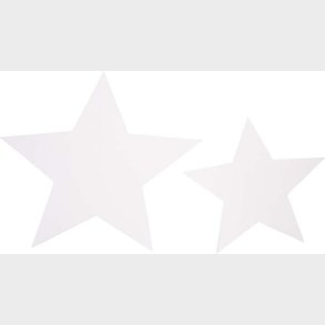 Stjerner - Str. 7,3+10 Cm - 240 G - Hvid - 40 Stk.