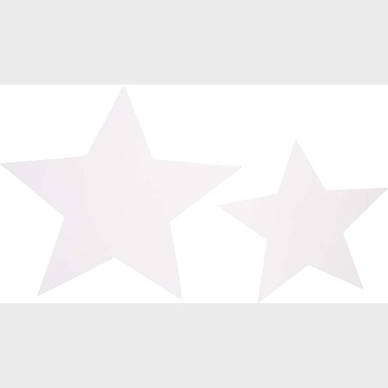 Stjerner - Str. 7,3+10 Cm - 240 G - Hvid - 40 Stk.