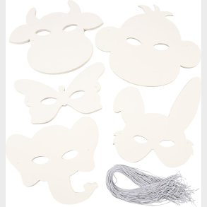 Mal Selv Masker - Dyr - Hvid - 100 Stk