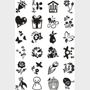 Silikonestempler - Sm Sde Hilsener - 11x15,5 Cm - 1 Ark