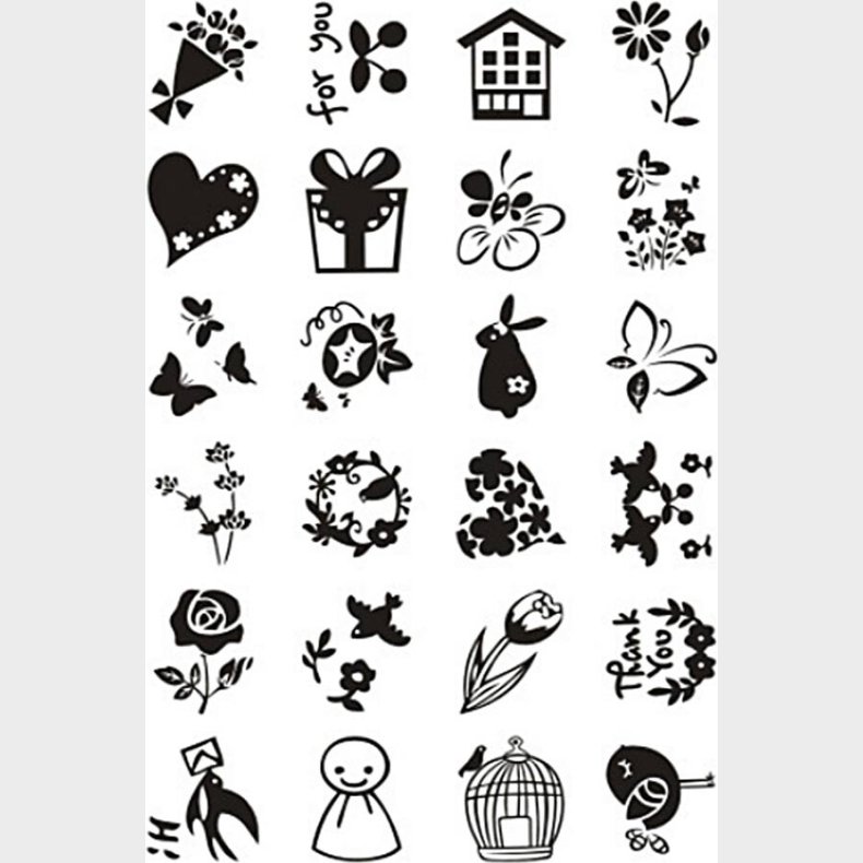 Silikonestempler - Sm Sde Hilsener - 11x15,5 Cm - 1 Ark