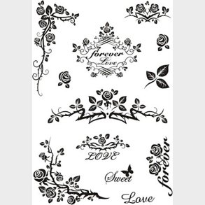 Silikonestempler - For Evigt - 11x15,5 Cm - 1 Ark