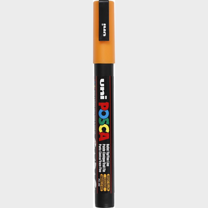 Posca Tusch - Nr. Pc-3m - Tykkelse 0,9-1,3 Mm - Bright Yellow