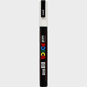 Posca Tusch - Nr. Pc-3m - Tykkelse 0,9-1,3 Mm - Hvid