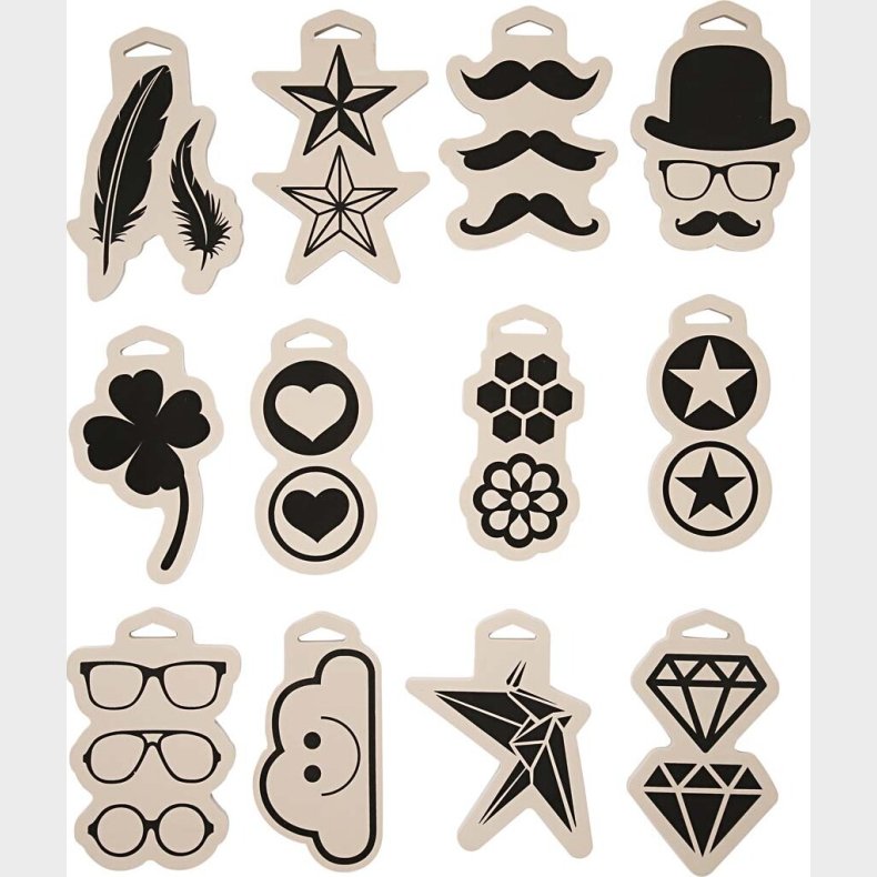 Skumstempel - Str. 12x18 Cm - Tykkelse 15 Mm - 12 Stk.