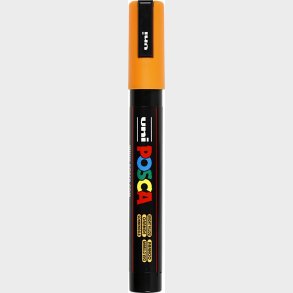Posca Tusch - Nr. Pc-5m - Tykkelse 2,5 Mm - Bright Yellow
