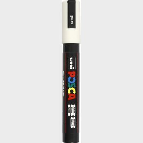 Posca Tusch - Nr. Pc-5m - Tykkelse 2,5 Mm - Hvid