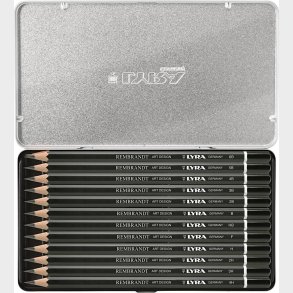 Art Design Tegneblyanter - Hrdhed B,2b,3b,4b,5b,6b,hb,h,2h,3h,4h,f - 12 Stk.