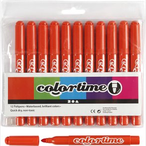 Tusser - Vandbaserede - Tykkelse 5 Mm - Mrk Orange - 12 Stk.