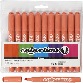 Tusser - Vandbaserede - Tykkelse 5 Mm - Mandarin - 12 Stk.