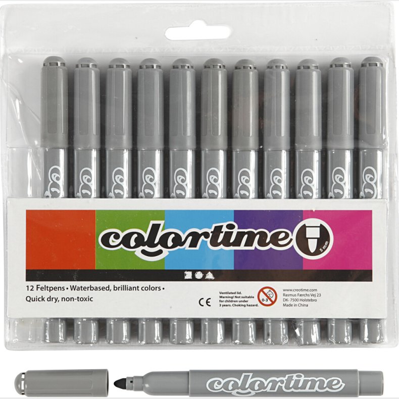 Tusser - Vandbaserede - Tykkelse 5 Mm - Gr - 12 Stk.