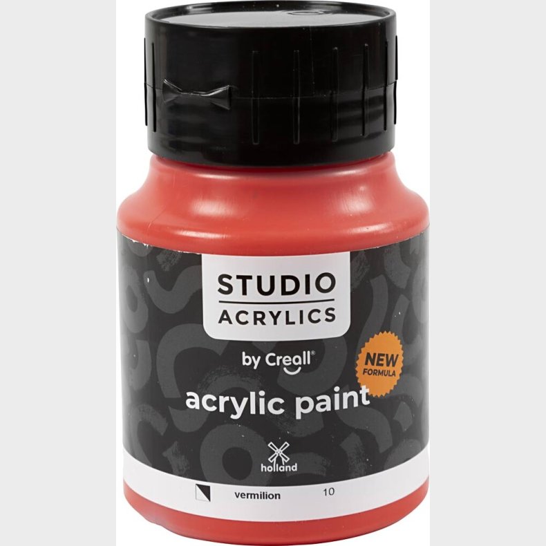 Creall Studio Acrylics - Akrylmaling - Halvdkkende - Vermillion Rd - 500 Ml