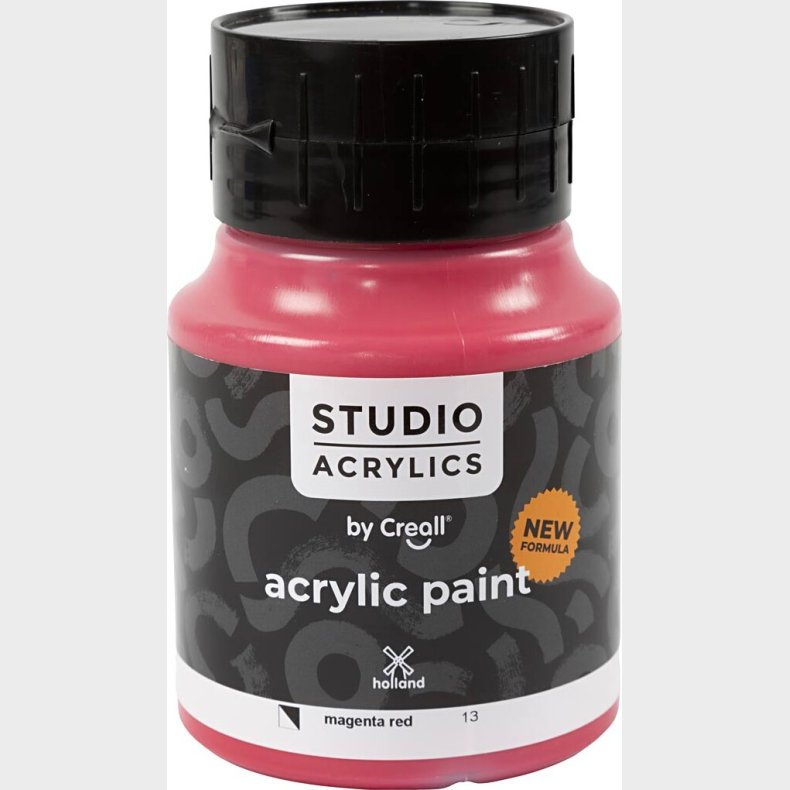 Creall Studio Acrylics - Akrylmaling - Halvdkkende - Magenta Rd - 500 Ml