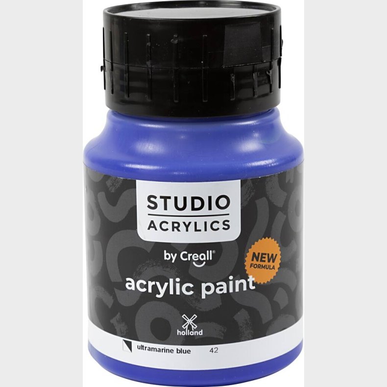 Creall Studio Acrylics - Akrylmaling - Halvdkkende - Ultramarine Bl - 500 Ml