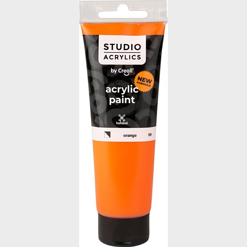 Creall Studio Acrylics - Akrylmaling - Halvdkkende - Orange - 120 Ml