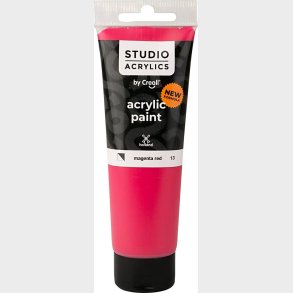 Creall Studio Acrylics - Akrylmaling - Halvdkkende - Magenta Rd - 120 Ml