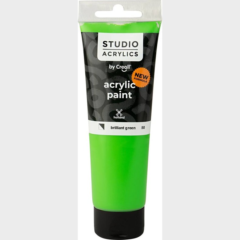 Creall Studio Acrylics - Akrylmaling - Halvdkkende - Brilliant Grn - 120 Ml