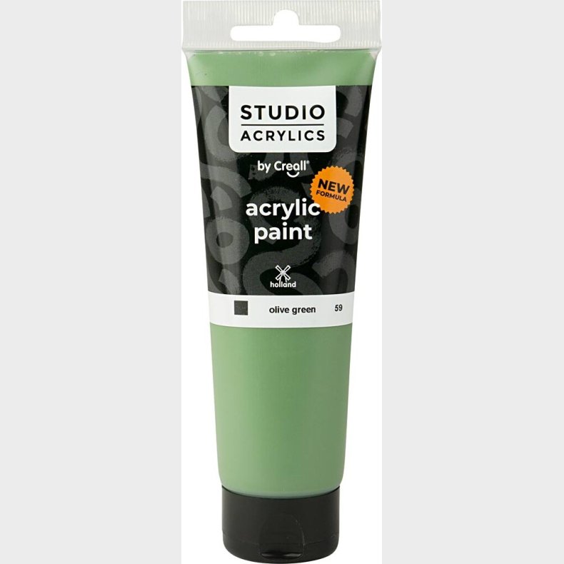 Creall Studio Acrylics - Akrylmaling - Dkkende - Oliven Grn - 120 Ml