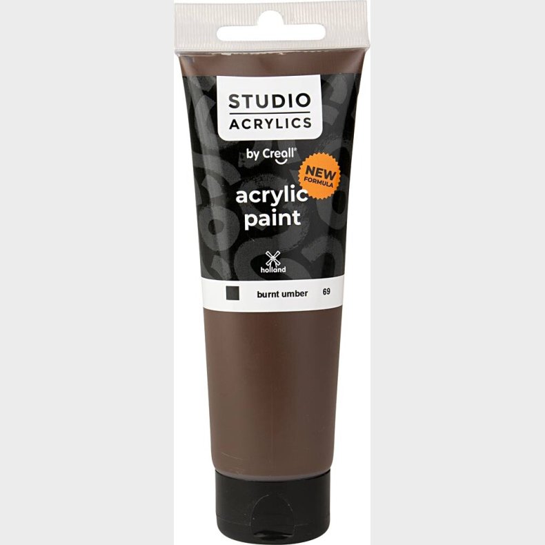 Creall Studio Acrylics - Akrylmaling - Dkkende - Burnt Umber - 120 Ml