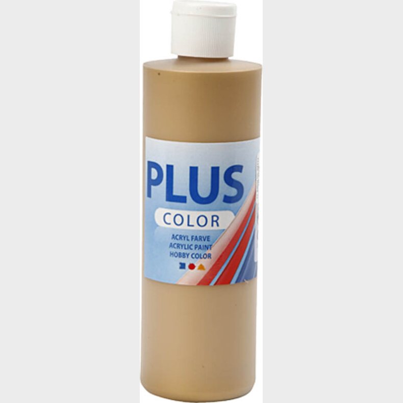 Plus Color Hobbymaling - Akrylfarve - Guld - 250 Ml