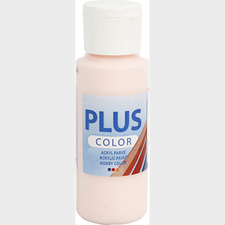 Plus Color Hobbymaling - Akrylfarve - Pale Rose - 60 Ml