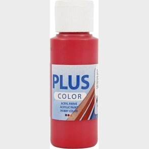 Plus Color Hobbymaling - Akrylfarve - Crimson Red - 60 Ml