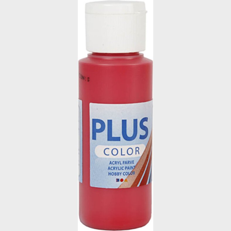 Plus Color Hobbymaling - Akrylfarve - Berry Red - 60 Ml