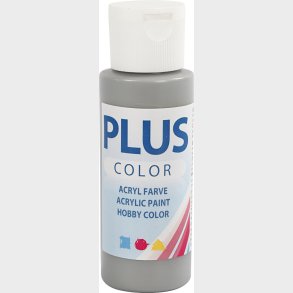 Plus Color Hobbymaling - Akrylfarve - Rain Grey - 60 Ml