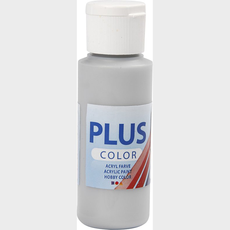 Plus Color Hobbymaling - Akrylfarve - Slv - 60 Ml