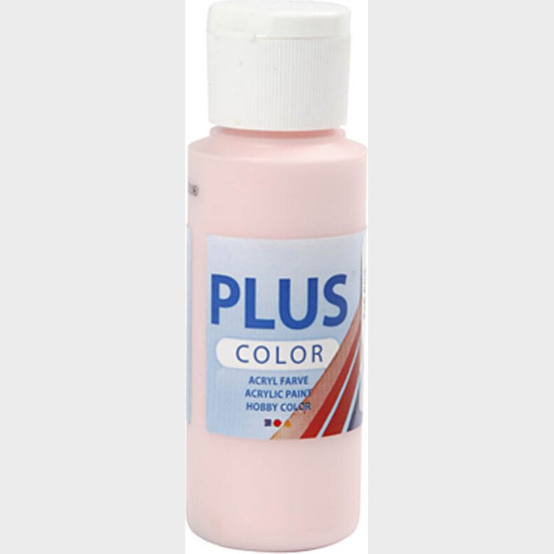 Plus Color Hobbymaling - Akrylfarve - Soft Pink - 60 Ml