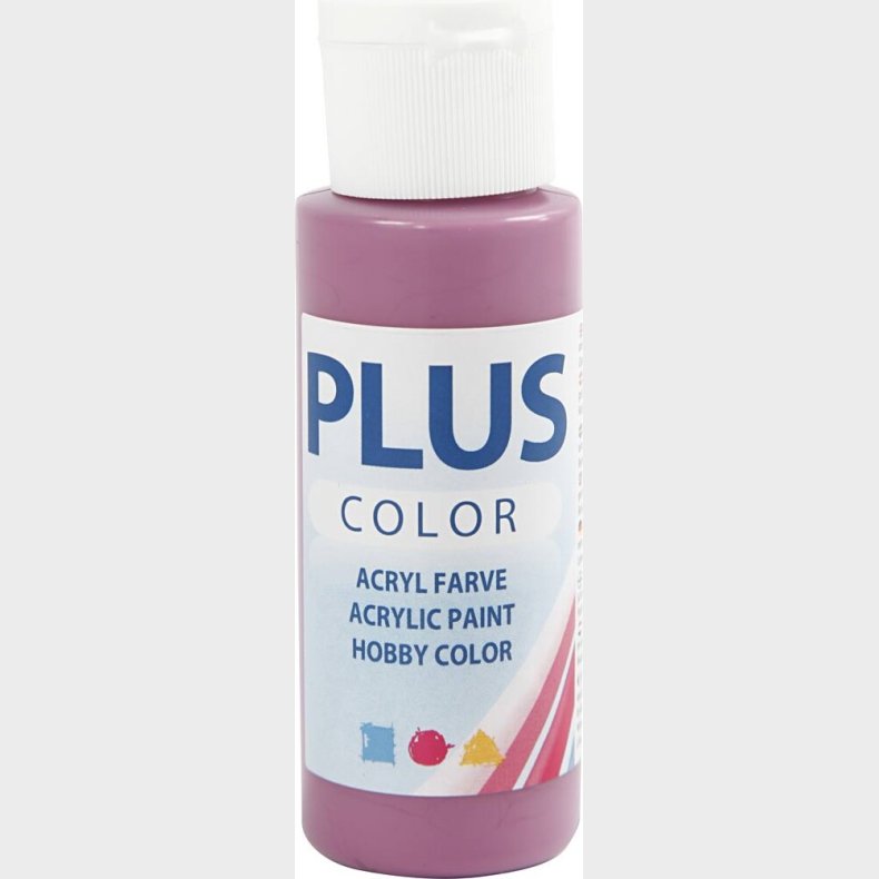 Plus Color Hobbymaling - Akrylfarve - Red Plum - 60 Ml