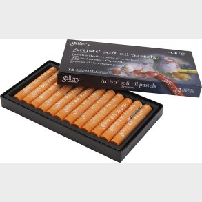 Gallery Oliepastel - L 7 Cm -  11 Mm - Orange - 12 Stk.