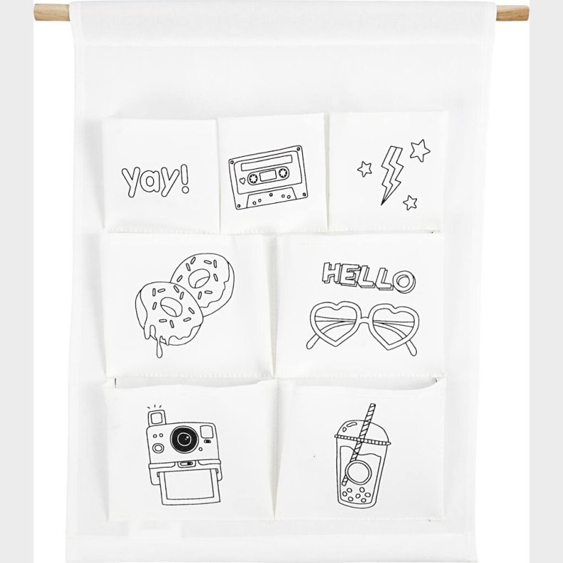 Lommeophng - H 46 Cm - B 34 Cm - 145 G - Hvid - 1 Stk.