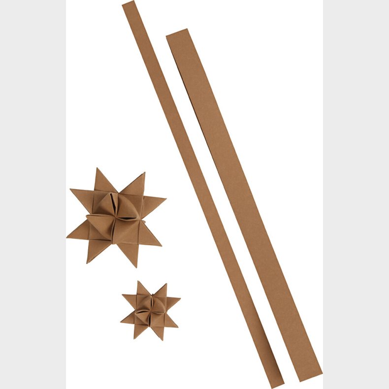 Stjernestrimler - L 44+78 Cm - B 15+25 Mm - 350 G - Natur - 24 Strimler