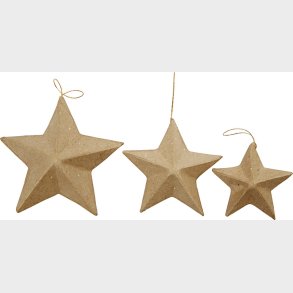 Stjerner  -  7,5+10+12,5 Cm - 6 Stk.