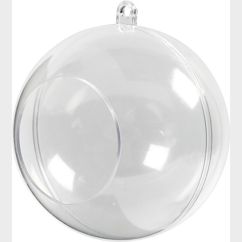 Dekorationskugle Med Hul -  8 Cm - Hulstr. 4,5 Cm - 5 Stk.