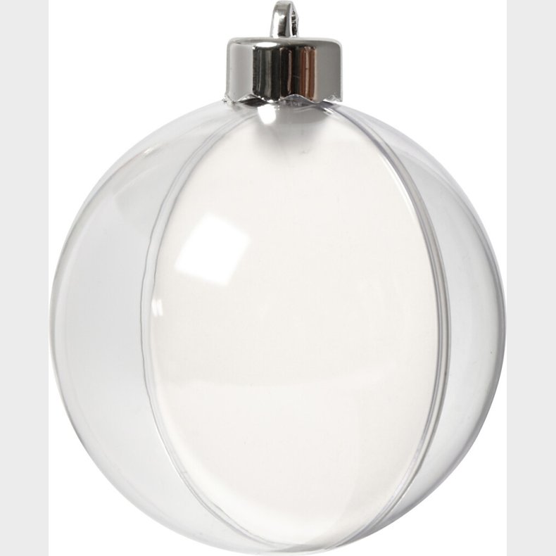 Deko-kugle -  8 Cm - Transparent - 5 Stk.