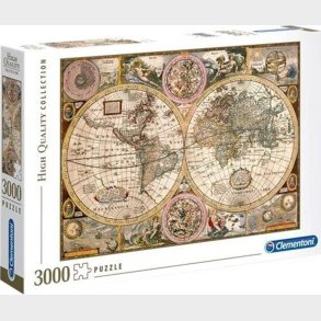 Clementoni Puslespil - Old Map - High Quality - 3000 Brikker