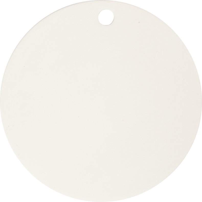 Platte -  15 Cm - Tykkelse 0,5 Cm - Hvid - 1 Stk.
