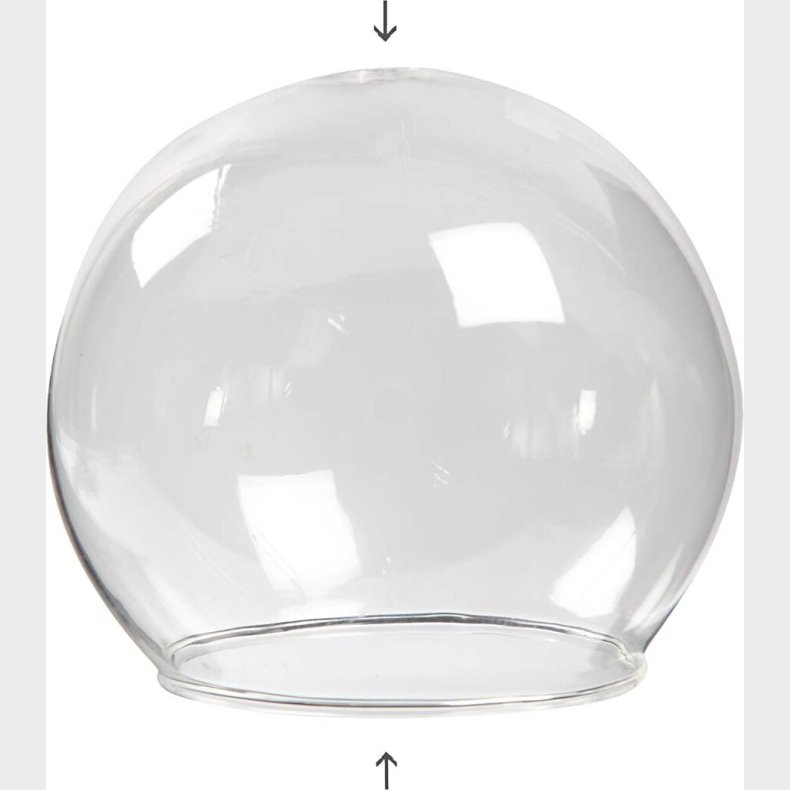 Kugleformet Glasklokke -  8 Cm - Hulstr. 5 Cm - Transparent - 4 Stk.