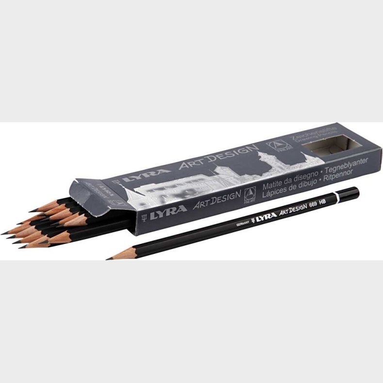 Art Design Tegneblyanter - � 6,9 Mm - H�rdhed Hb - Mine 1,8 Mm - 12 Stk.