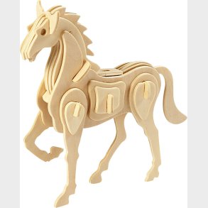 3d Tr Puslespil - Hest - 18x4,5x16 Cm