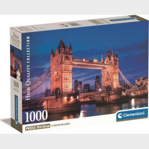 Clementoni Puslespil - London Tower Bridge - High Quality - 1000 Brikker